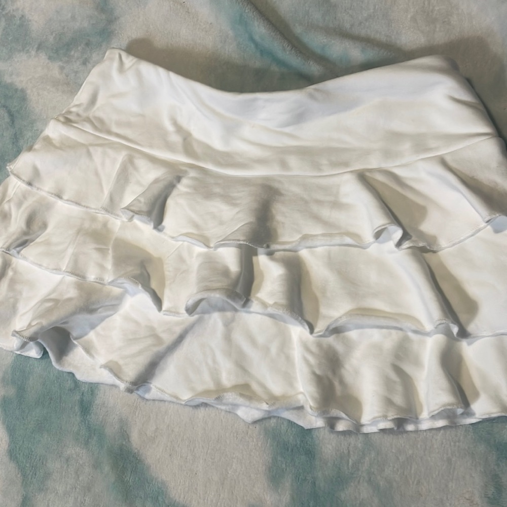 White ruffle skirt